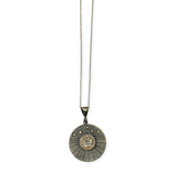 Evil eye with Amber Stars CZ necklace
