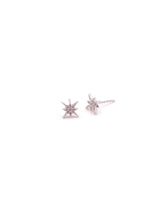 CZ Small Compass Star Clear Sterilng Silver