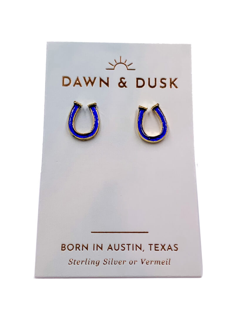 Enamel Horseshoes Navy