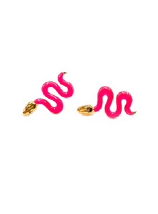 Enamel Small Snakes Vermeil